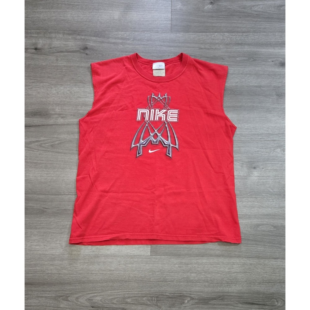 Vintage Y2K Nike Basketball Tank Top Youth XL Hoops Graphic Muscle Tee Athletic